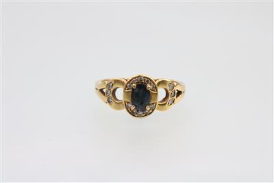 Diamant Saphir Ring - Klenoty a náramkové