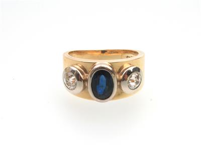 Diamant Saphir Ring - Jewellery and watches