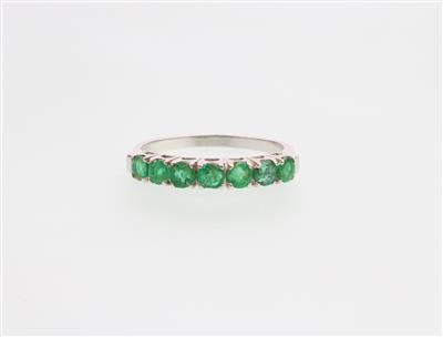 Smaragd Ring zus. ca. 0,80 ct - Schmuck und Uhren