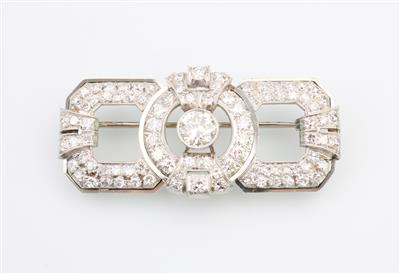 Diamantbrosche zus. ca. 3,10 ct - Juwelen und Schmuck