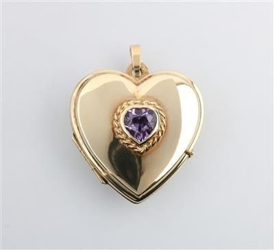 Amethytmedaillon "Herz" - Schmuck und Uhren