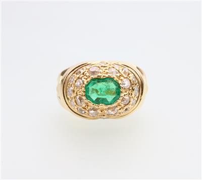Brillant Diamant Smaragd Ring - Velikonoční aukce