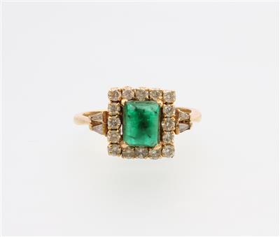 Diamant Smaragd Ring - Velikonoční aukce