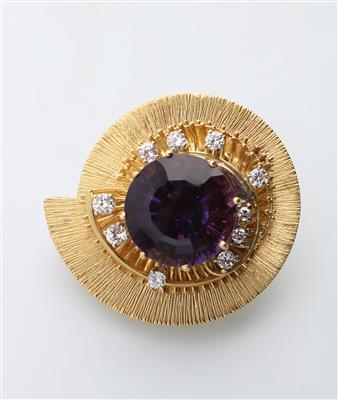 Amethyst Brillantansteckpin - Jewellery and watches