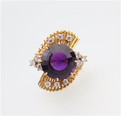 Amethyst Brillantring - Schmuck und Uhren