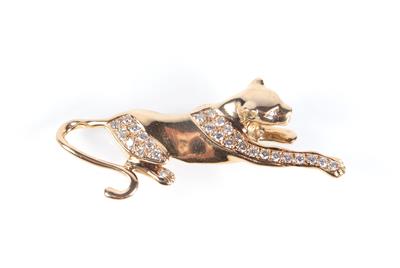 Brillant Anhänger "Panther" zus. ca. 0,75 ct - Jewellery and watches