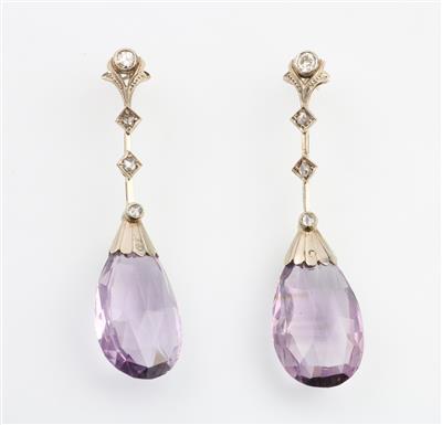 Amethyst Ohrschraubgehänge - Schmuck und Uhren