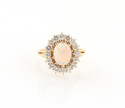 Opal Brillant Damenring - Schmuck und Uhren