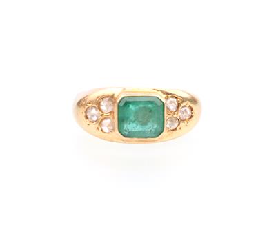 Diamant Smaragd Ring - Klenoty a náramkové