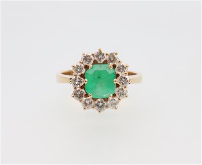 Brillant Smaragd Ring - Weihnachtsauktion Juwelen und Schmuck