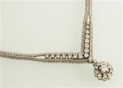 Brillantcollier zus. ca. 1,00 ct - Klenoty a náramkové