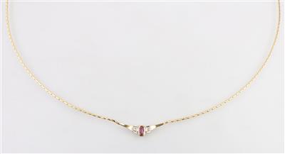 Rubin Diamantcollier - Schmuck und Uhren