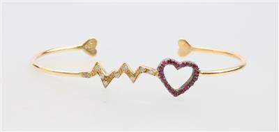 Rubin Diamant Armspange "heart beat" - Jewellery and watches