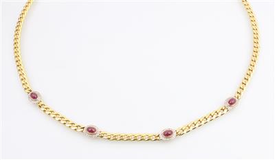 Rubin Diamant Collier - Schmuck und Uhren