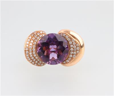 Brillant Amethyst Ring - Klenoty a Hodinky