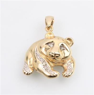 Diamant Anhänger Panda - Schmuck und Uhren