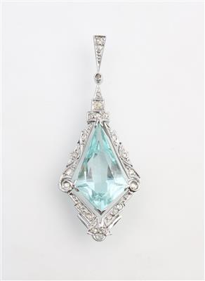 Aquamarin Anhänger ca. 3,80 ct - Schmuck und Uhren