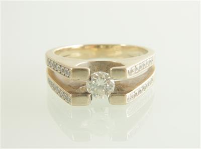 Brillantring zus. ca. 0,70 ct - Klenoty a Hodinky