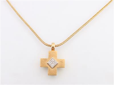 Brillant Kreuz zus. ca. 0,20 ct - Schmuck und Uhren