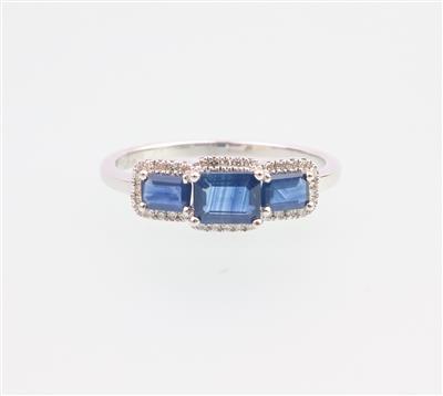 Saphir Diamant Ring - Klenoty a Hodinky