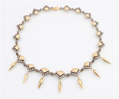 Diamant Saphir Collier - Klenoty a Hodinky