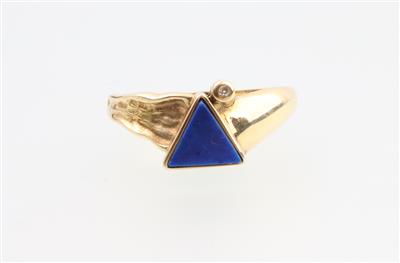 Lapis Lazuli Achtkantdiamant Ring - Klenoty a Hodinky