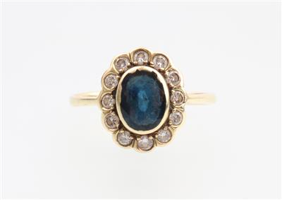 Brillant Saphir Ring - Schmuck und Uhren