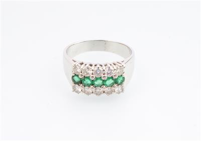 Brillant Smaragd Ring - Schmuck und Uhren