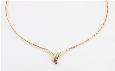 Rubin Diamant Collier - Schmuck und Uhren