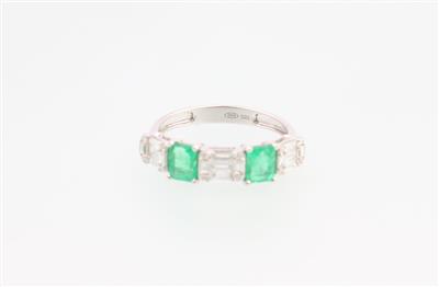 Diamant Smaragd Ring - Klenoty a Hodinky