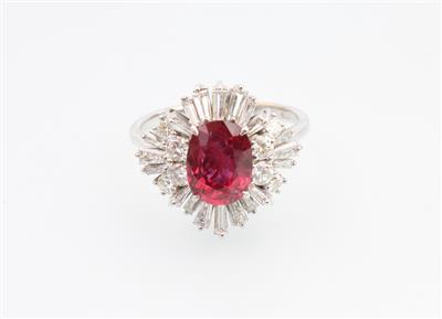 Rubin Diamant Ring - Klenoty a Hodinky