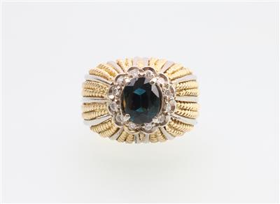 Saphir Diamant Ring - Klenoty a Hodinky