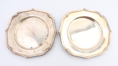 Zwei Silberteller - Jewellery and watches