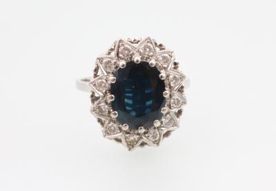 Brillant Saphir Ring - Asta di Natale - Argenti, vetri, porcellane, incisione, militaria, tappeti