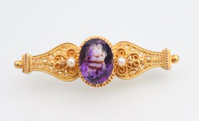 Amethyst Brosche - Jewellery and watches