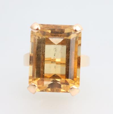 Citrin Ring ca. 19 ct - Jewellery and watches