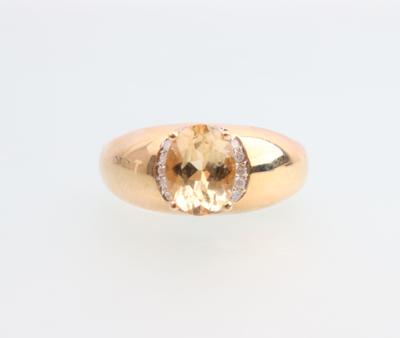 Goldberyll Brillant Ring - Klenoty a Hodinky