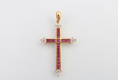 Brillant Rubin Kreuz - Jewellery and watches