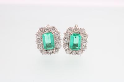 Brillant Smaragdohrgehänge - Jewellery and watches