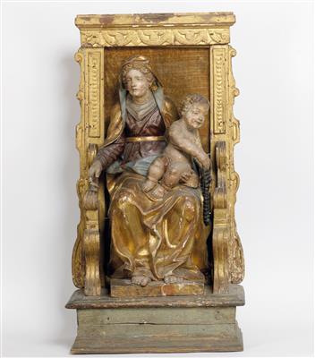 Thronende Madonna mit Kind - Kunst, Antiquitäten und Schmuck