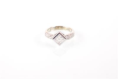 Diamantdamenring zus. ca. 0,60 ct - Online Auktion Kunst, Antiquitäten und Schmuck