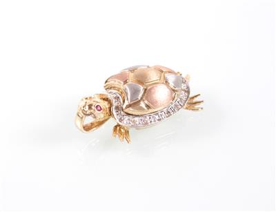 Brillantanhänger SCHILDKRÖTE - online auction Kunst, Antiquitäten und Schmuck