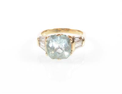 Diamant/Aquamarinring - Arte, antiquariato e gioielli