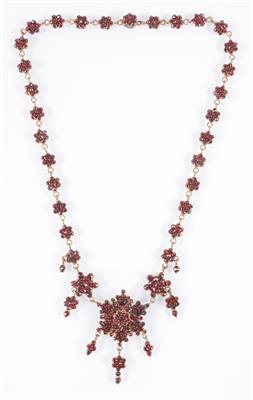 Granatcollier um 1900 - Kunst, Antiquitäten und Schmuck