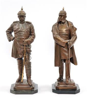 Figurenpaar "Wilhelm I. und Otto von Bismarck" - Kunst, Antiquitäten und Schmuck