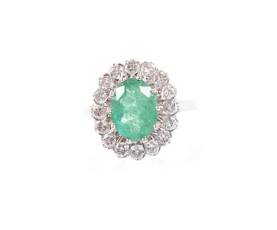 Smaragd-Damenring - Umění, starožitnosti, šperky