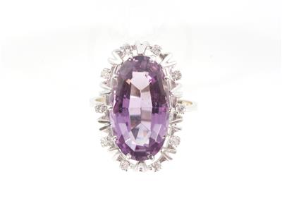 Brillant/Amethystdamenring - Antiques, art and jewellery