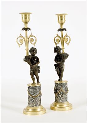 Paar klassizistische Kerzenständer - Umění, starožitnosti, šperky