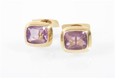 Amethyst-Manschettenknöpfe - Kunst, Antiquitäten und Schmuck