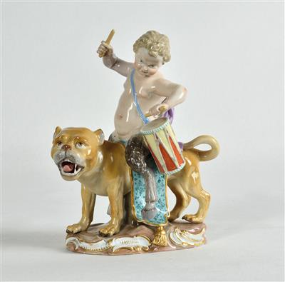 Trommelnder Satyr auf Löwe reitend - Arte, antiquariato e gioielli